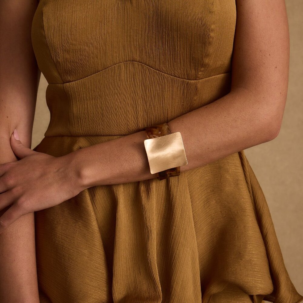 12th Tribe Terra Gold and Tortoise Bangle Size O/SO/S